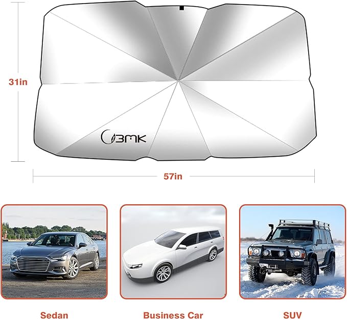 Car windshield sun shade umbrella
