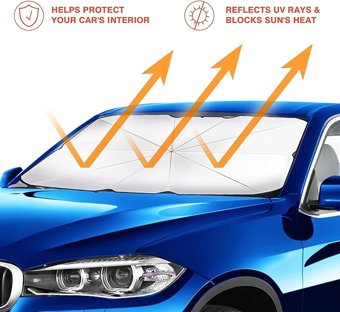 Car windshield sun shade umbrella