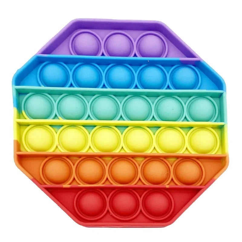 Pop Fidget Rainbow Silicone Push Bubble Reliver Stress